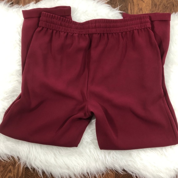 J.Crew Drapey Deep Red Drawstring Pant Size 6 - Picture 6 of 8